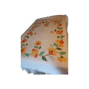 Vintage Floral Hand Stitched Quilt Never used